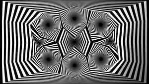 Illusion Black And White Lines Wallpaper