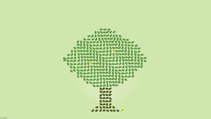Illusion Green Tree Wallpaper