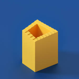 Illusion Yellow 3d Structure Wallpaper