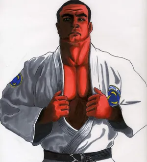 Illustrated Martial Artistin Gi Wallpaper