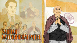 Illustration Of Sardar Patel Wallpaper