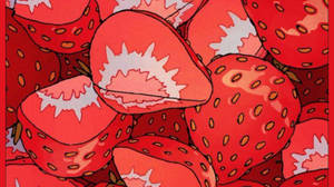 Illustrations Of Sliced Strawberry Desktop Wallpaper