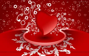 Image A Bright Red Heart, Perfect For Love And Romance Wallpaper