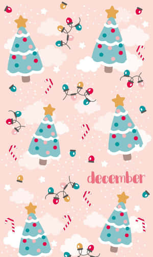 Image A Festive Phone Decorated With Holiday Decorations. Wallpaper