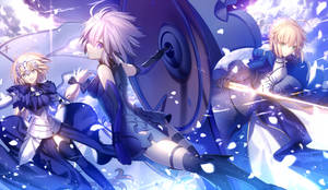 Image A Magical Showdown In The Fate Series Wallpaper