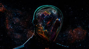 Image A Mysterious Alien Exploring Outer Space Wallpaper