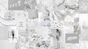 Image Collage In Cute White Aesthetic Wallpaper