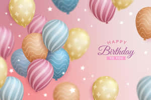 Image Colorful Birthday Balloons In Pretty Shades Of Pink Wallpaper