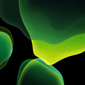 Image Curving Lines Of Bright Green Leds Wallpaper