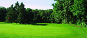 Image Golfing On The Green With A Stunning Backdrop Wallpaper