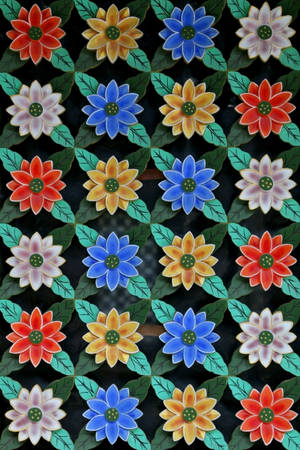 Image Retro Floral Pattern Wallpaper