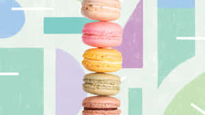 Imaginative Product Photoshoot Of Macaron Wallpaper