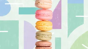 Imaginative Product Photoshoot Of Macaron Wallpaper