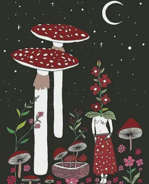 Imagining A World With Mushroom Phones Wallpaper