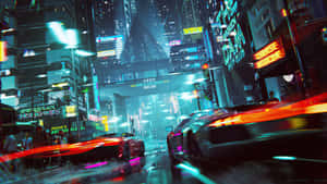 Immersive Cyberpunk Cityscapes Wallpaper