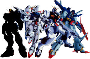 Impressive Mobile Suit Gundams In Action Wallpaper