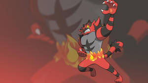 Incineroar Clawing Wallpaper