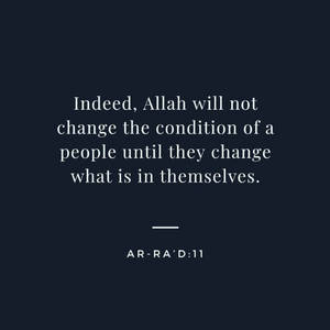 Indeed Word In Allah Quote Wallpaper