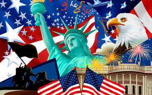 Independence Day America Digital Art Wallpaper