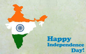 India Map Independence Greeting Wallpaper