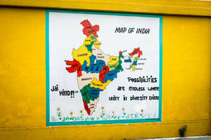 India Map Mural Wallpaper