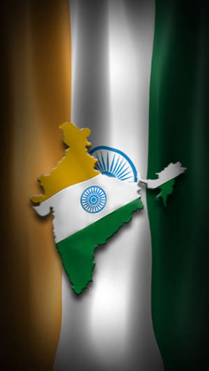 India Map Vignette Flag Wallpaper