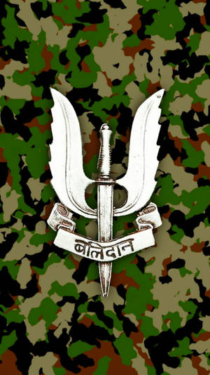 Indian Army Logo Silver-plated Wallpaper