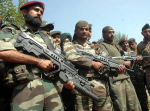 Indian Army With Modern Weapons Wallpaper