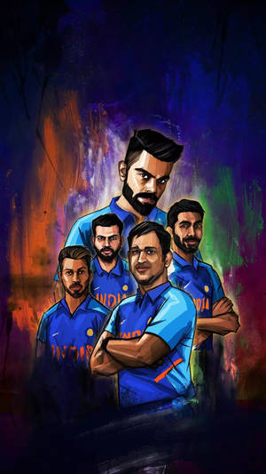 Indian Cricket Paint Art Wallpaper