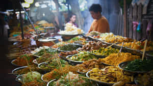 Indian Food In The Street Wallpaper