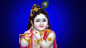 Indian God Young Krishna Desktop Wallpaper