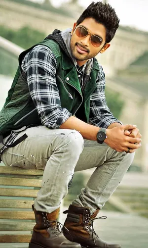 Indian Hero Hd Allu Arjun On Bench Wallpaper