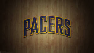 Indiana Pacers Name Wooden Background Wallpaper