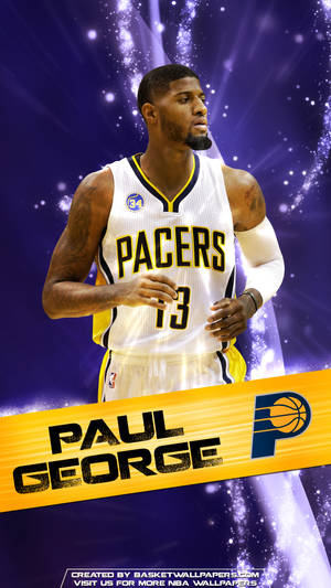 Indiana Pacers Paul George Team Logo Wallpaper