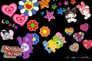 Indie Kid Aesthetic Cartoon Characters Wallpaper