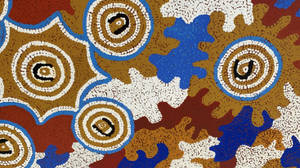 Indigenous Swirl Art Wallpaper