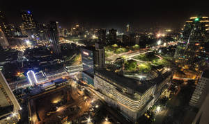Indonesia Jakarta Evening Lights Wallpaper