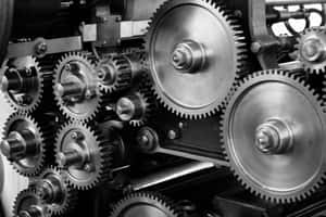 Industrial Gearsand Cogs Blackand White Wallpaper
