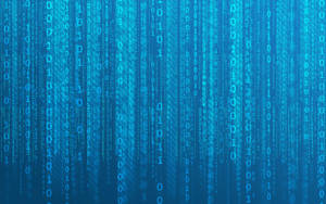 Information Technology Blue Aesthetic Binary Wallpaper