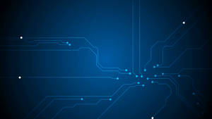 Information Technology Minimalist Blue Wallpaper