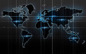 Information Technology World Map Network Wallpaper