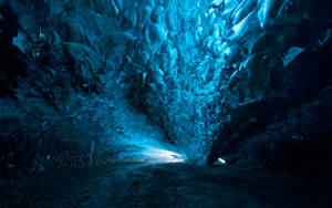 Inside An Ice Cave Wallpaper