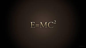 Insightful Einstein Physics Equation On A Golden Background Wallpaper