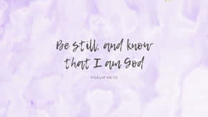 Inspirational Psalm Quote Purple Background Wallpaper