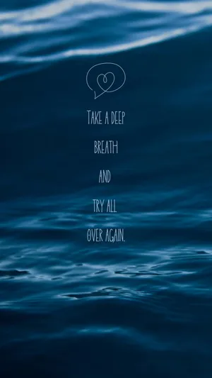 Inspirational Quote Over Water Background Wallpaper