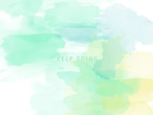 Inspirational Quotes “keep Going” Pastel Green Aesthetic Desktop Wallpaper