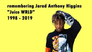 Inspiring Juice Wrld Quote On A Vibrant Background Wallpaper