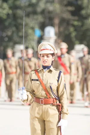 Inspiring Lady Ips Officer In Uniform Wallpaper