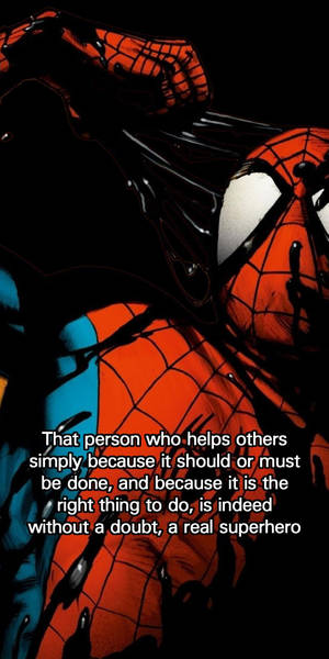 Inspiring Superhero Quote With Indeed Word Wallpaper