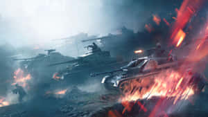 Intense Battlefield Action Wallpaper
